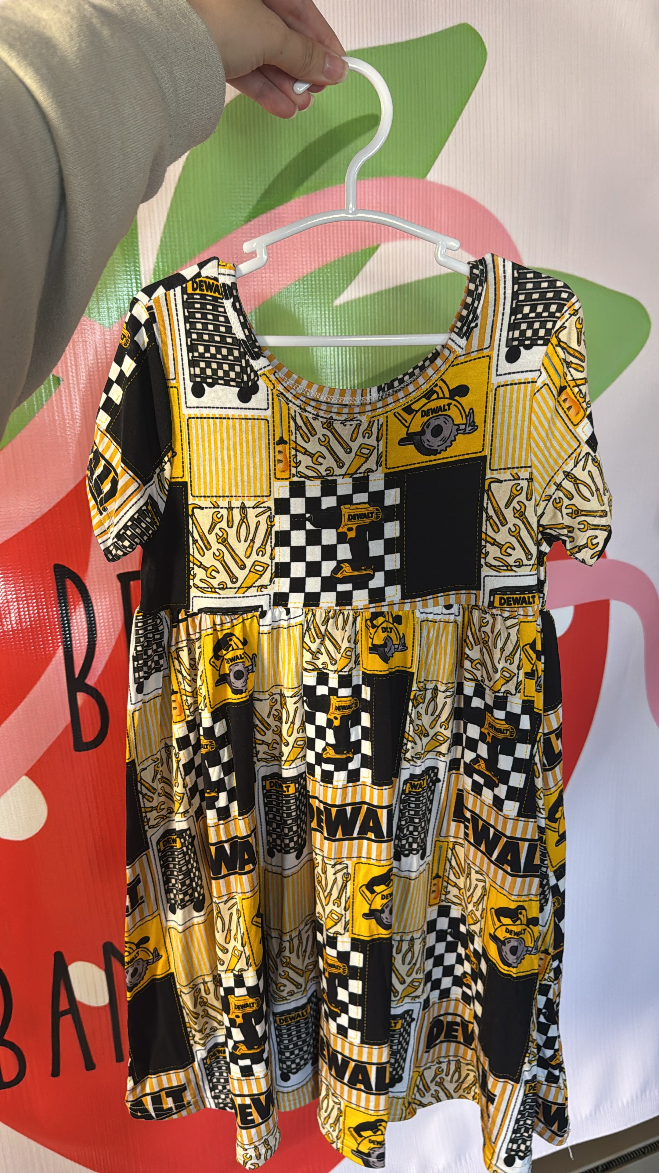 Yellow Tools Twirl Dress