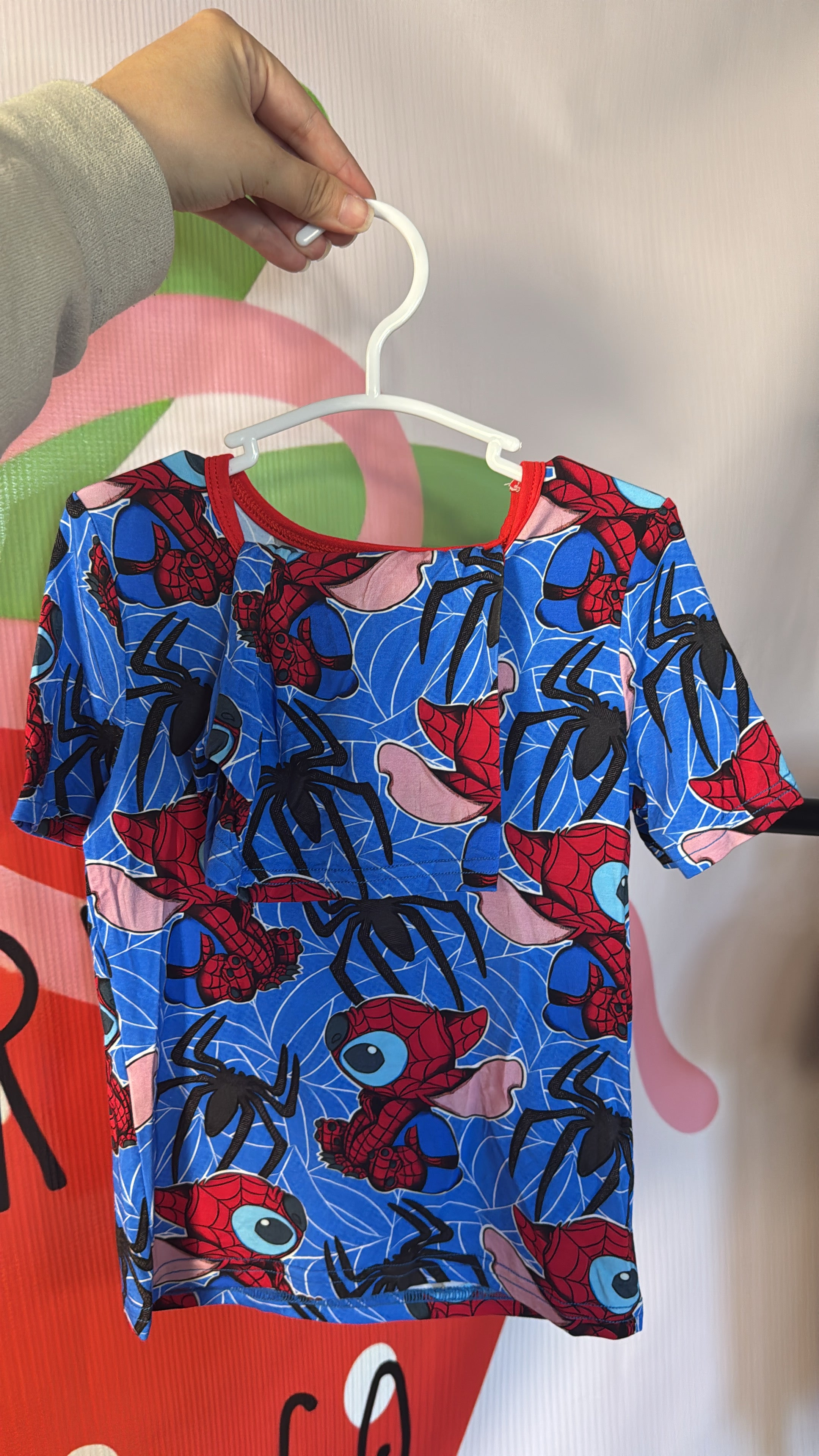 Stitch Spider-Man Short Sleeve & Shorts Set