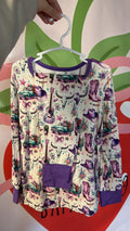 Purple Western Long Sleeve & Pants Set