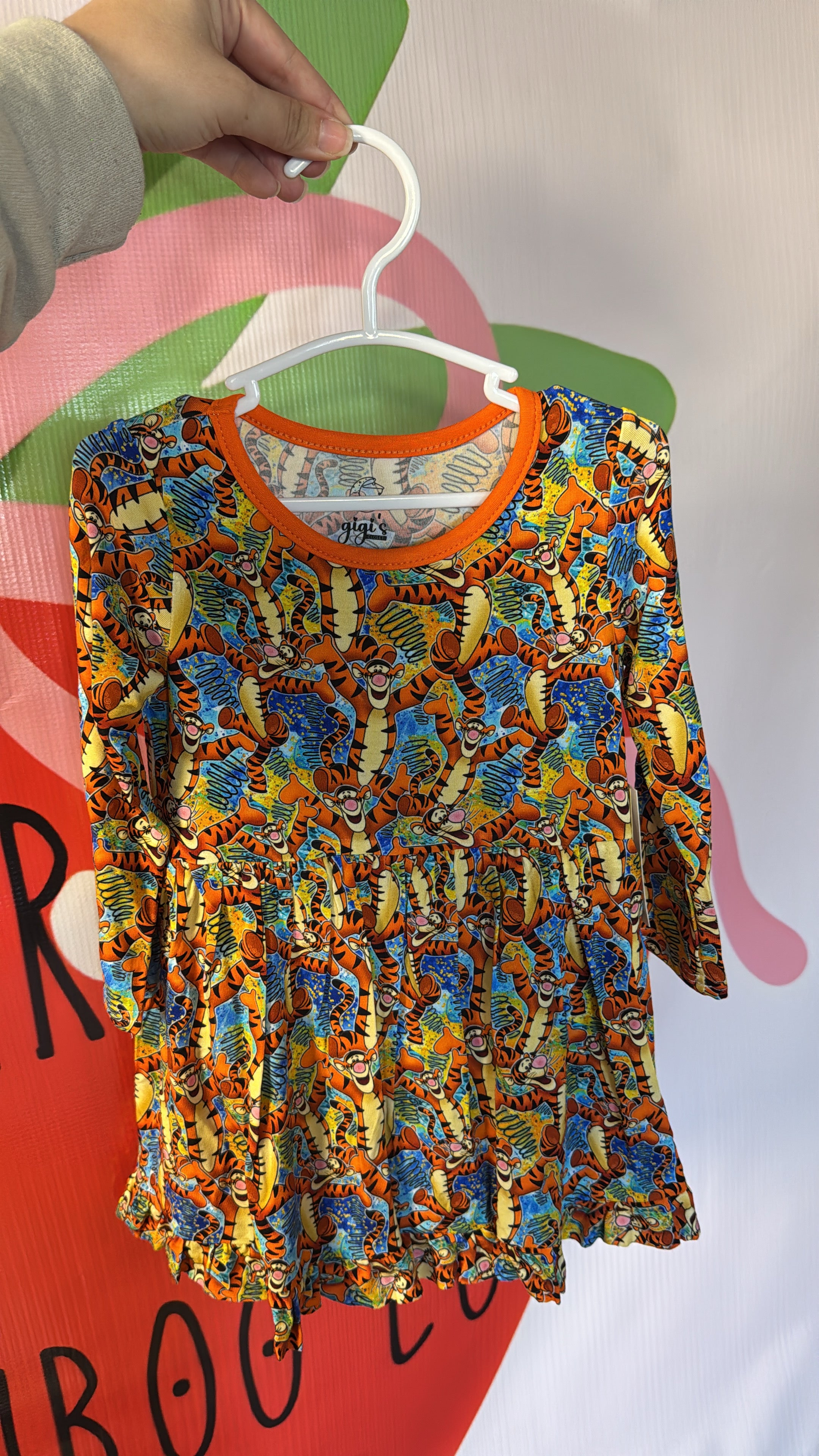 Tigger Bodysuit Twirl Dress with Snaps