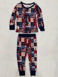 Patchwork Long Sleeve & Pants Set